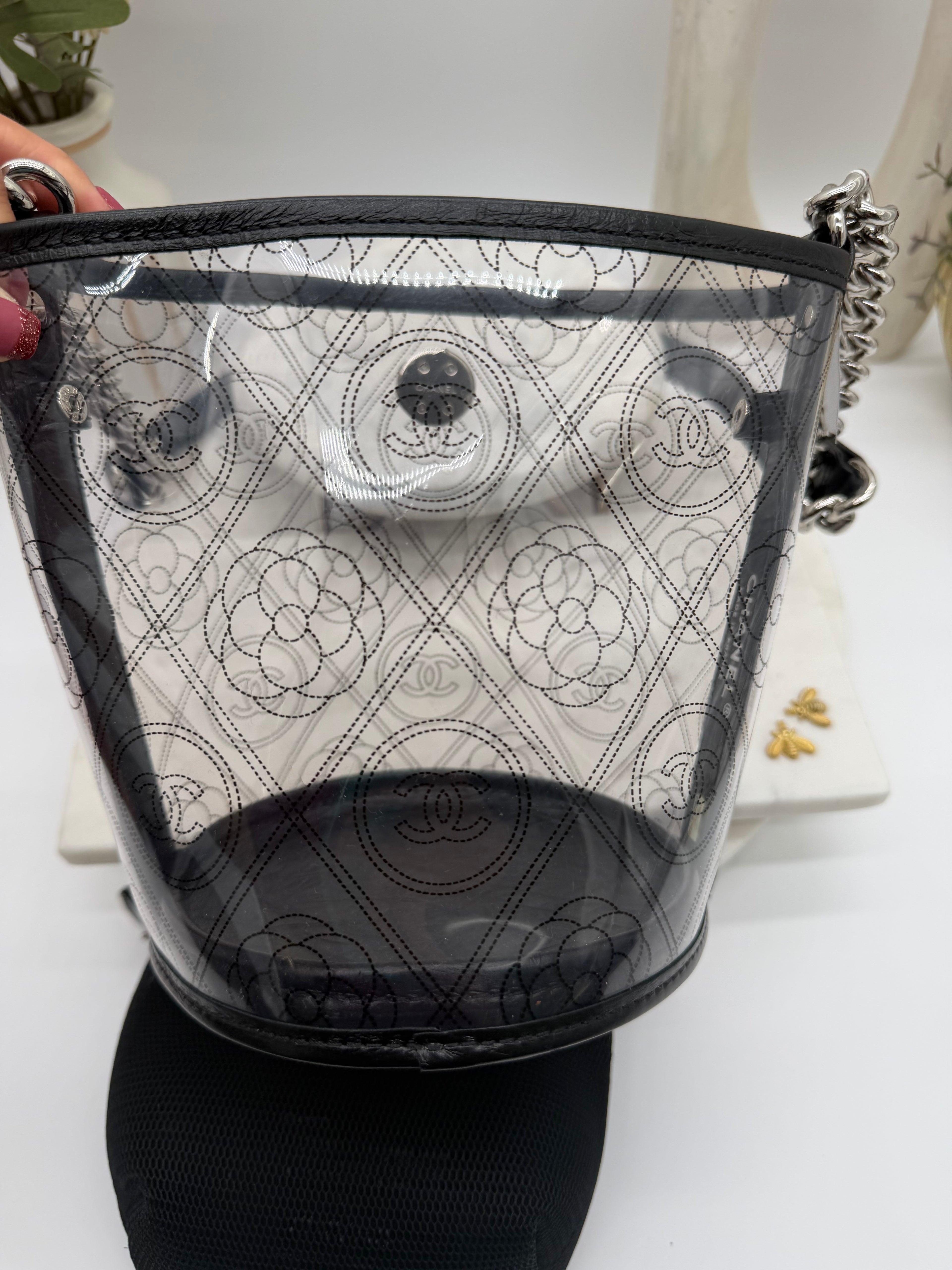 Chanel PVC Camellia Bucket Bag