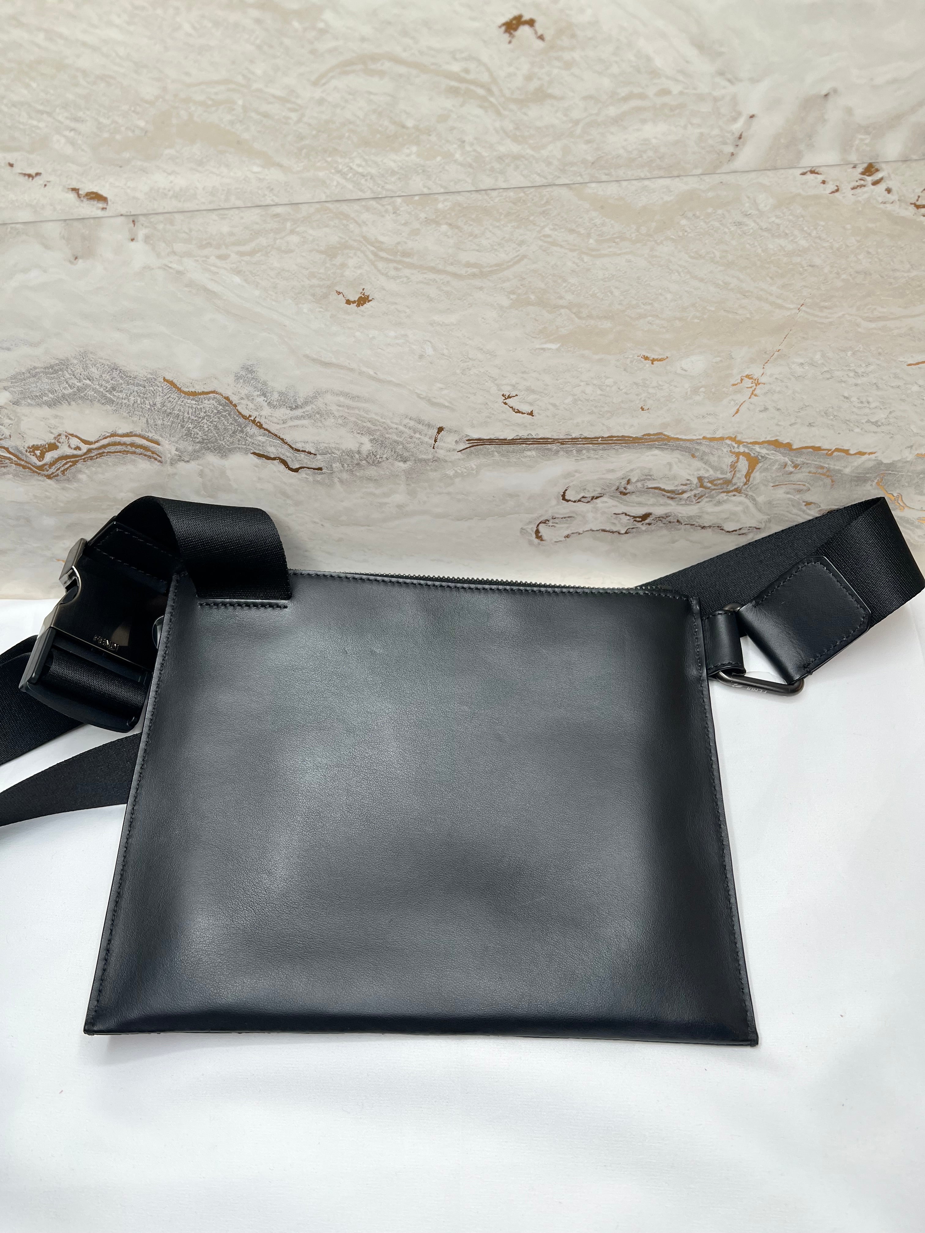 Fendi F Embossed Messenger Bag