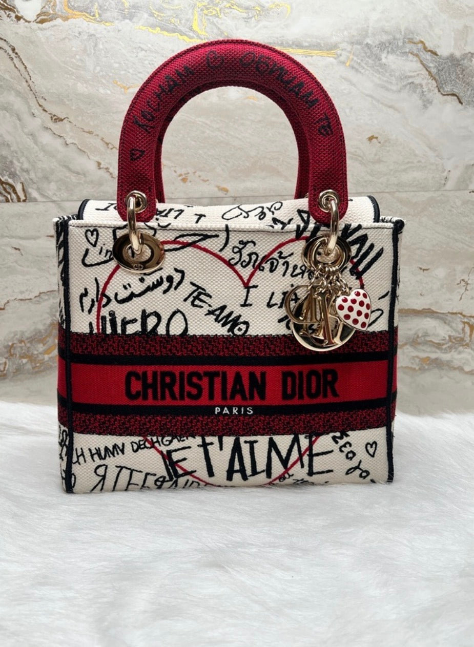 Lady Dior Graffiti Medium Size