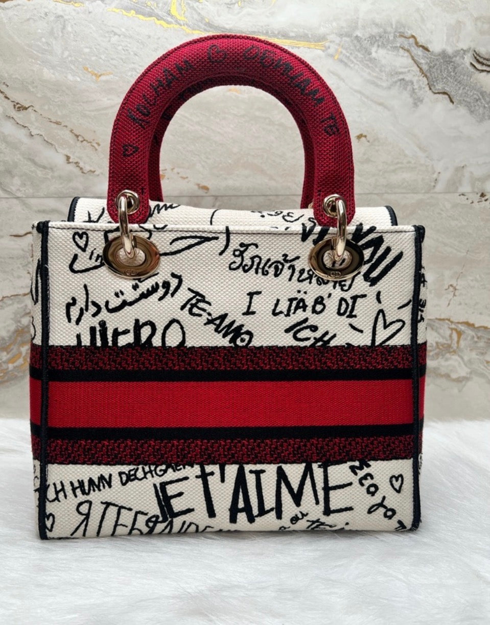 Lady Dior Graffiti Medium Size