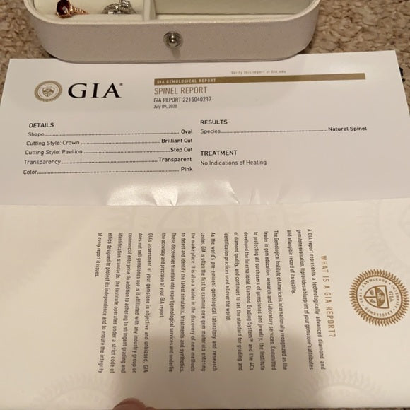 GIA Certified Pink Spinel Ring image 4