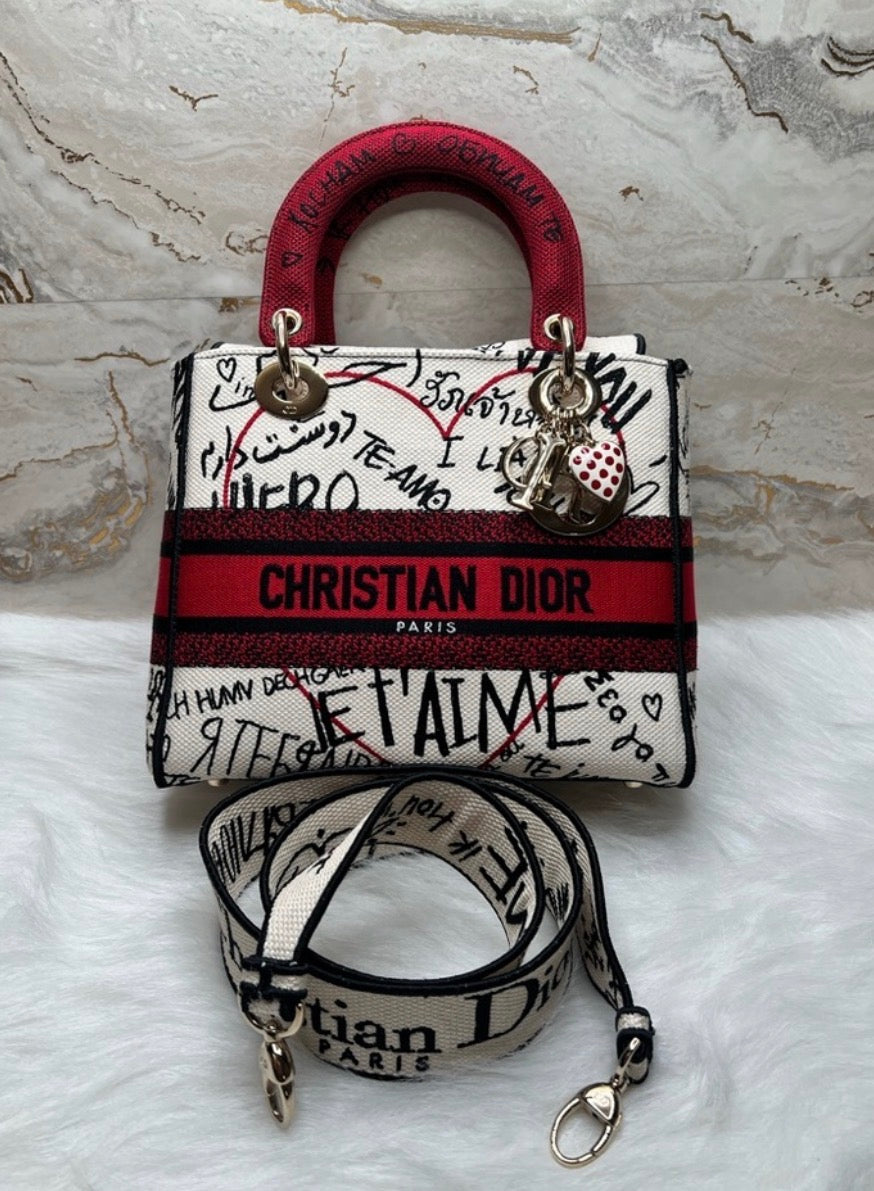 Lady Dior Graffiti Medium Size