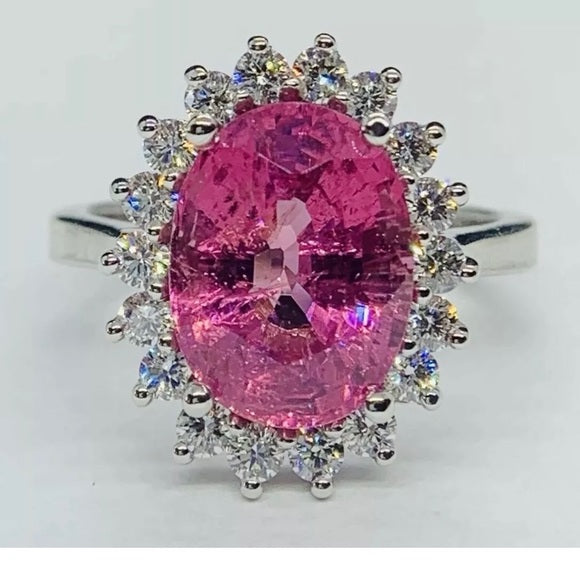 GIA Certified Pink Spinel Ring image 1